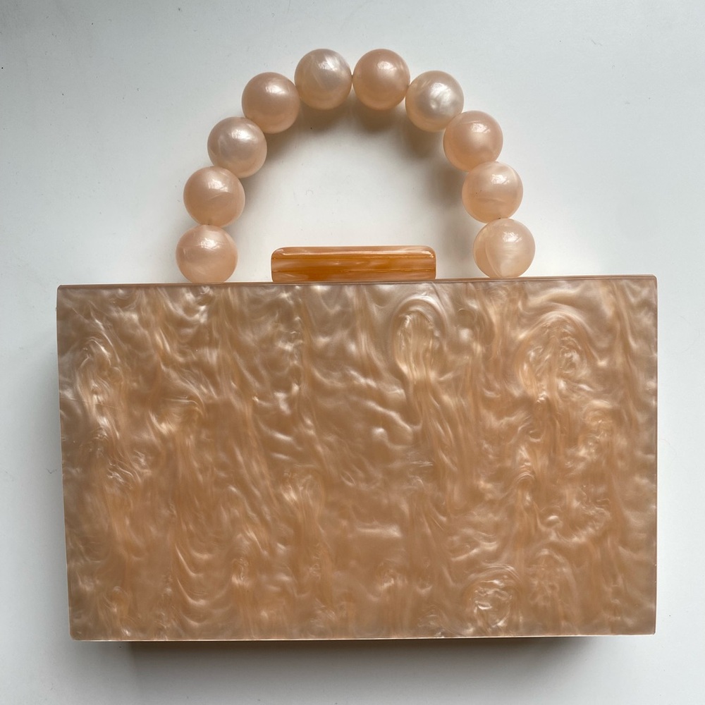 Pink Marbled Evening Purse